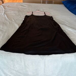 Eileen Fisher Hammered Silk Cotton Cami Dress Graphite Dress